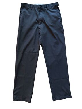 Men's Haggar Cool Right Performance Flex Classic Black Dress Pants Size 34x32